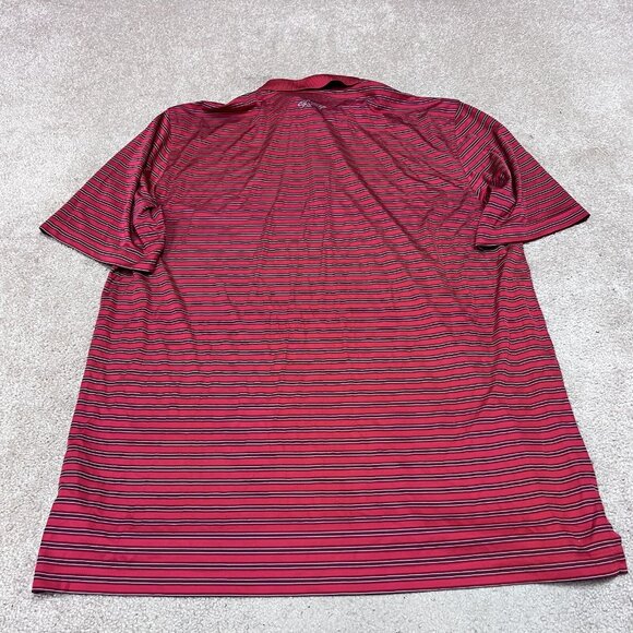 Greg Norman Polo Men’s Red Striped Short Sleeve Size Large - Picture 11 of 11